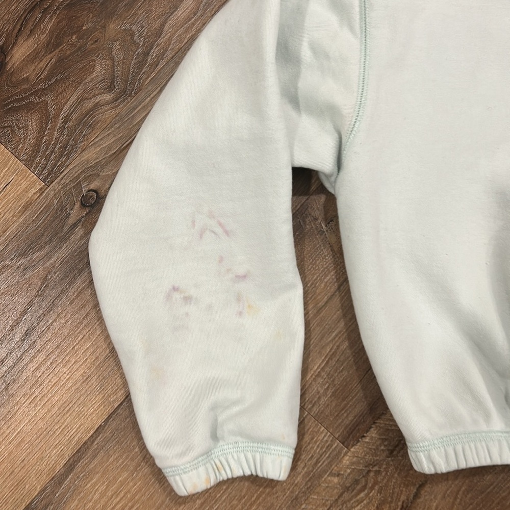 teddy fresh classic fleece cut off crewneck, size S. Pale green - Picture 3 of 15